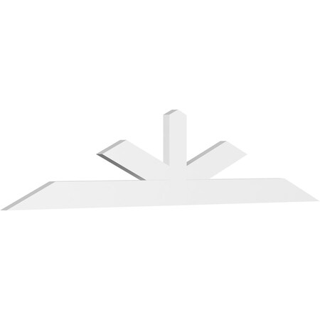 Ekena Millwork Saratoga Architectural Grade PVC Gable Bracket, 108"W x 22 1/2"H x 2"D x 6"F, 5/12 Pitch GBP108X23X0206SAR00